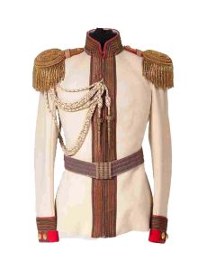 New Royal Horse Guard Russian Imperial Officer Off White Men Wool Coat, Accessories Are Not Included In Price