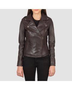 Flashback Maroon Leather Biker Jacket