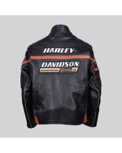 Men Harley Davidson Raceway Screamin Eagle Leather Jacket