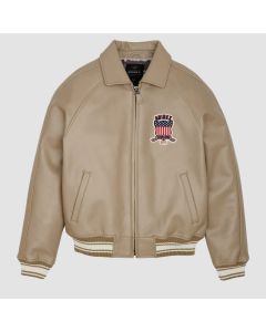 Men’s Avirex Leather Bomber Jacket – Classic American Flight Jacket- Jacket Tailor