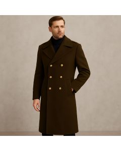 Military Overcoat in Wool- Jacket Tailor