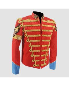 Rare MJ Michael Jackson Red Retro England Military Jacket - Jacket Tailor