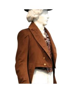 New Men's 1810-1830 Regency Brown Wool Custom Made Tail Coat 
