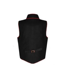Steam Punk Military Waistcoat Black And Gold  -Jacket Tailor
