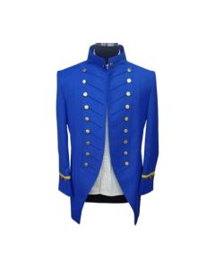 Blue Army Infantry Officer Wool coat - Jacket Tailor