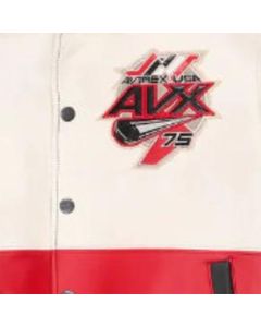Men's American 1975 Genuine Cowhide Leather Avirex UK Red Blades Bomber Jacket