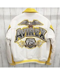 Avirex Yellow Color Ablators King Leather Jacket The Ultimate Handmade Chris