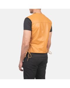 Brandon Tan Brown Leather Vest