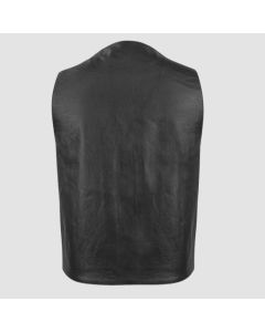 Gun Runner Men's Motorcycle Western Style Leather Vest