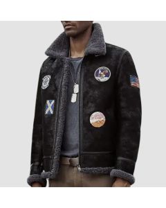 Aviator Shearling Leather Jacket