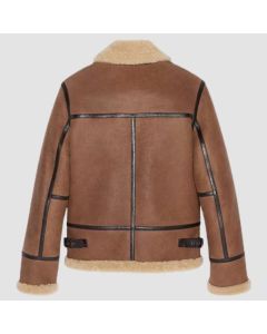 Anderson Light Brown Aviator Shearling Jacket