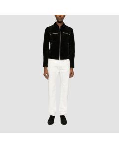 Black Suede Biker Jacket