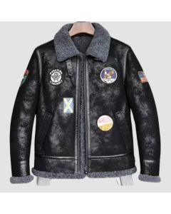 Aviator Shearling Leather Jacket