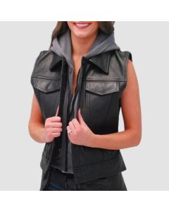 Women's Club Vest With Removable Hood