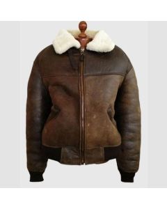 B3 Leather Bomber Pilot Aviator Jacket