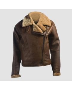 Brown B3 Shearling Leather Jacket