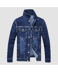 Vintage Denim Jacket Classic Fit With Button Details-Jacket Tailor