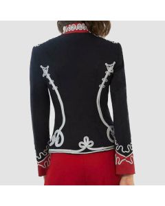 New Ladies Wool Military Jacket Officer Blazer Hussar Commander Jacket, Ladies Fashion Hussar Jacket