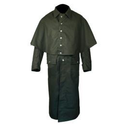 Black Cotton Duster Coat - Historical Grate Coat | Jacket Tailor