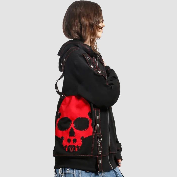 Tripp Nyc Scare Zip Hoodie Blacked