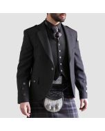 Men Grey Tweed Jacket With Waistcoat Jacket Prince Charlie - Jacket Tailor