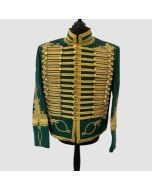 Napoleonic Hussar Uniform Military Style Gold Braided Jacket - Jacket Tailor
