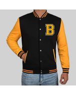 Decorum Black and Yellow Letterman Jacket Men - Jacket Tailor