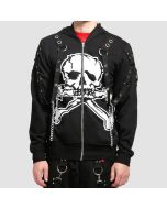 Tripp Nyc Mega Skull Zip Hoodie Black