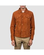 Stallion Brown Suede Trucker Jacket