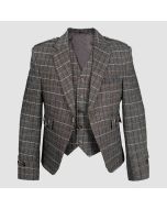 Tweed Wool Brown Argyll Jacket With Waistcoat vest - Jacket Tailor