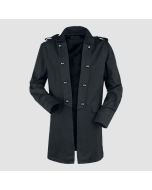 Men Long Coat Black Raincoat