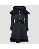Poizen Industries Hilda Coat Black Ladies Goth Emo Punk Gothic Alternative