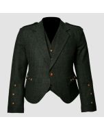 Trendy Scottish Tweed Argyle Kilt Jacket With Waistcoat Vest - Jacket Tailor