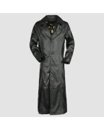 Black Leather Trench Coat Mens
