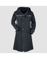 Uhip Mid Length Trench Coat Jet Black
