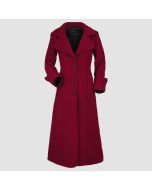 Monsoon Daria Double Breasted Coat, Red
