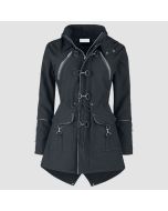 Poizen Industries Makara Women's Coat Black Everyday Gothic Rockwear
