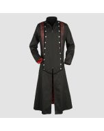 Coat with Brocade Pattern Coats Black by Gothicana 
