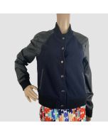 Urban Outfitters By Corpus Junior Black Navy Varsity Jacket - Jacket Tailor