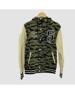 STUSSY Varsity Jacket Trager Stripe Stajan Khaki Camouflage - Jacket Tailor