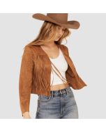 Women's Real Handmade Fringe Suede Leather Jacket, Open Style - Jacket Tailor