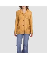 Tan Fringe Buckskin Jacket Vintage Boho Hippie And leather coat - Jacket Tailor