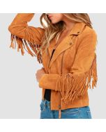 Women's Vintage Fringed Suede Leather Jacket and Festival Jacket - Jacket Tailor