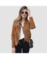 women's Vintage Fringed Suede Leather Jacket and Western Jacket - Jacket Tailor
