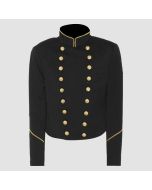 Black Woo Military Jacket-Jacket Tailor