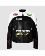 Men’s 8 Ball Preston Biker Motorcycle Leather Jacket
