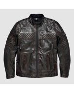 Harley Davidson Triple Vent System Ironstone Men Leather Jacket