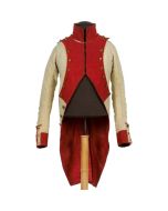 New Men American British White, Red Coat Revolutionary War Uniform