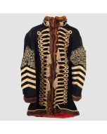 Jimi Hendrix Costume Men Jacket Black Fur - Jacket Tailor