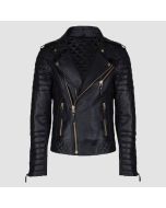 Women’s Lambskin Stylish Motorcycle Slim Fit Black Leather Jacket